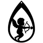 vector descargable para reproducir el diseño de Aretes de Corazones   Utiliza tu máquina de corte CNC