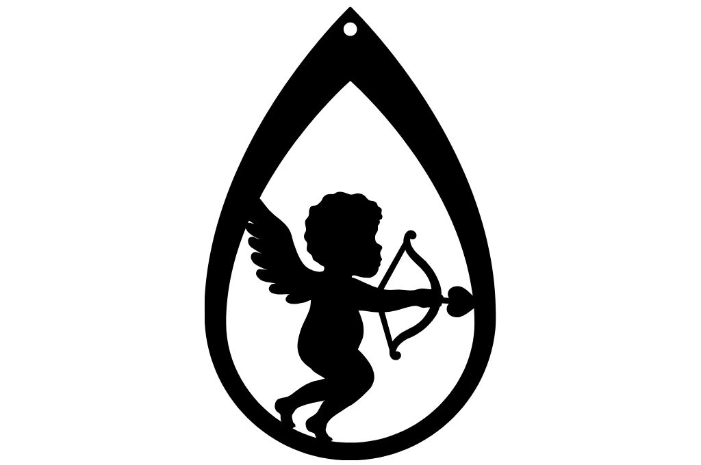 vector descargable para reproducir el diseño de Aretes de Corazones   Utiliza tu máquina de corte CNC