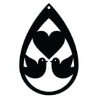 vector descargable para reproducir el diseño de Aretes de golondrinas  Utiliza tu máquina de corte CNC