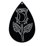 vector descargable para reproducir el diseño de Aretes de Flor  Utiliza tu máquina de corte CNC
