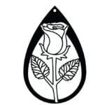 vector descargable para reproducir el diseño de Aretes flor linea  Utiliza tu máquina de corte CNC