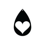 vector descargable para reproducir el diseño de Aretes centro Corazon  Utiliza tu máquina de corte CNC
