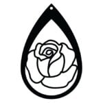 Aretes de Rosa - Vector descarganle para corte CNC y grabado laser gratis | Stanser