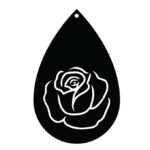 vector descargable para reproducir el diseño de Aretes de rosa relieve  Utiliza tu máquina de corte CNC