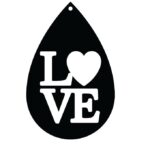 vector descargable para reproducir el diseño de Aretes LOVE  Utiliza tu máquina de corte CNC