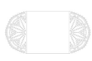 Tarjeta tipo puertas relieve hojas