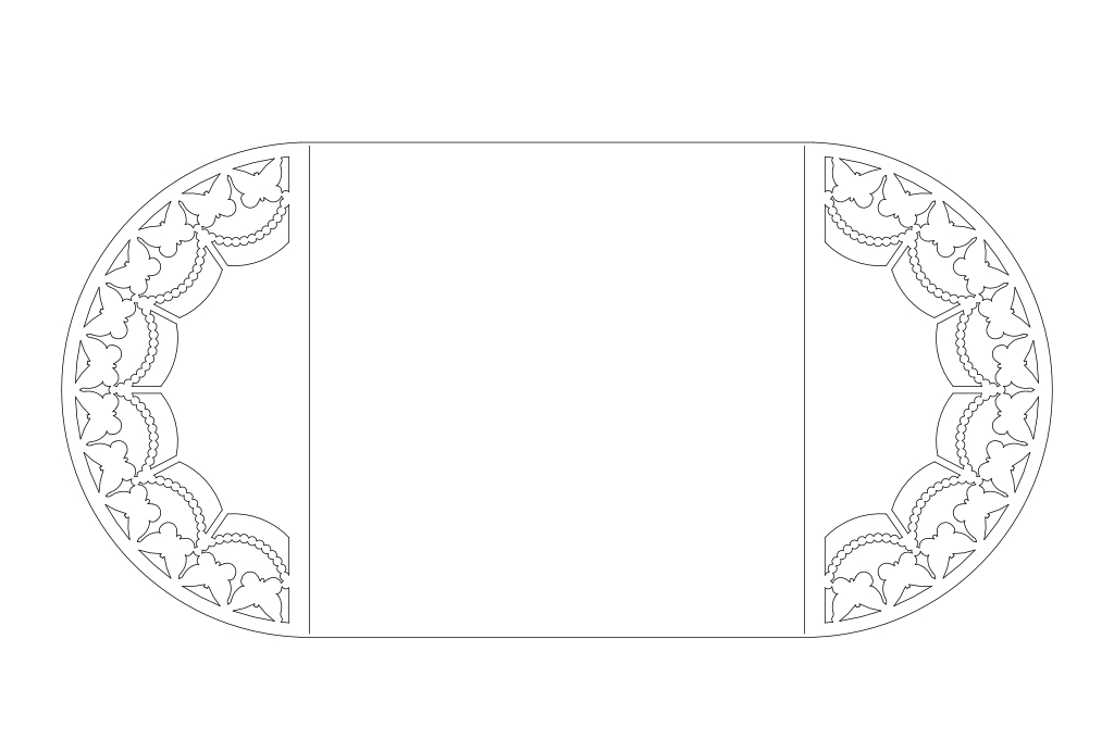 vector descargable para reproducir el diseño de Tarjeta tipo puerta Mariposa    Utiliza tu máquina de corte CNC