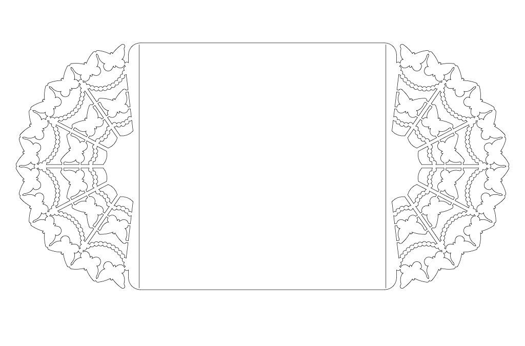 Tarjeta tipo puertas Relieve Mariposa