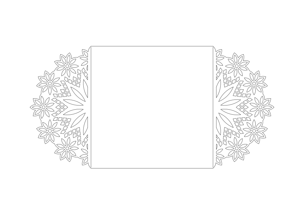 vector descargable para reproducir el diseño de Tarjetas tipo puertas Relieve Flor  Utiliza tu máquina de corte CNC