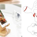 vector descargable para reproducir el diseño de una base navideña para celular.  Utiliza tu máquina de corte CNC