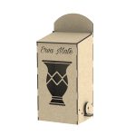 vector descargable para reproducir el diseño de Caja para mate  Utiliza tu máquina de corte CNC para la realización de este proyecto.