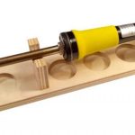 vector descargable para reproducir el diseño de una base para cautín.   Utiliza tu máquina de corte CNC