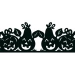 Borde calabazas de halloween - Vector descarganle para corte CNC y grabado laser gratis | Stanser