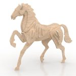 Caballo 3D - Vector descarganle para corte CNC y grabado laser gratis | Stanser