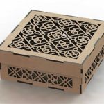 vector descargable para reproducir el diseño de Caja calada para chocolates 4   Utiliza tu máquina de corte CNC para la realización de este proyecto.