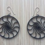 vector descargable para reproducir el diseño de unos aretes de geometría.    Utiliza tu máquina de corte CNC para la realización de este proyecto.