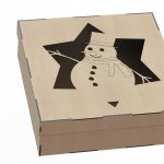 Caja con muñeco de nieve - Vector SVG DXF para CNC Router y Laser CO2 - Descargable gratis | Stanser