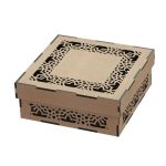 vector descargable para reproducir el diseño de Caja para chocolates calada  Utiliza tu máquina de corte CNC para la realización de este proyecto.