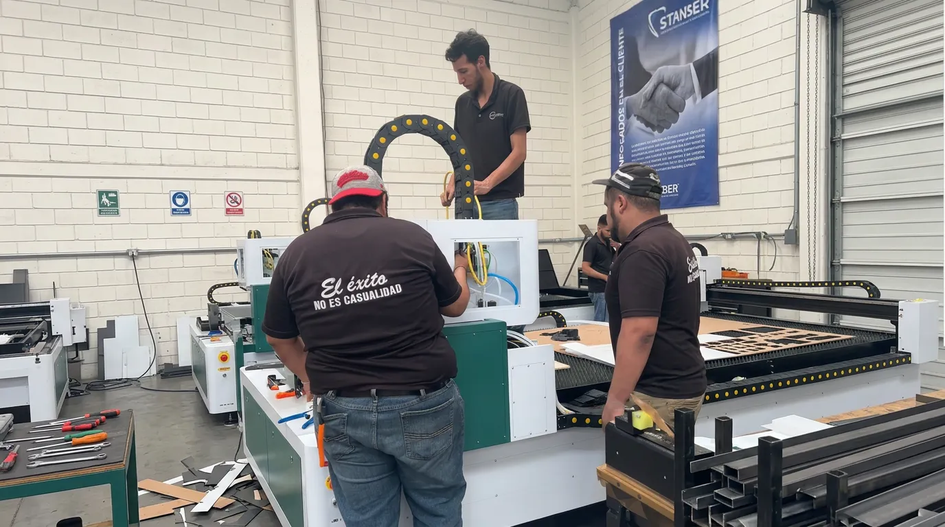 Zona de armado y ensamble de maquinaria CNC Stanser
