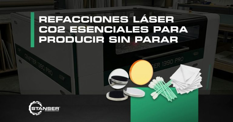 Refacciones láser CO2 esenciales para producir sin parar