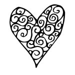 vector descargable para reproducir el diseño de Corazón de espirales   Utiliza tu máquina de corte CNC para la realización de este proyecto.