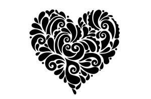Corazón estilo barroco