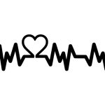 Ritmo cardiaco con corazón - Vector descarganle para corte CNC y grabado laser gratis | Stanser