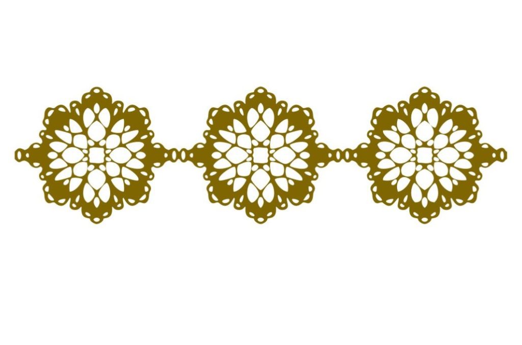 Borde cinta de flores — vector para corte CNC