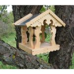 vector descargable para reproducir el diseño de una casa para aves.  Utiliza tu máquina de corte CNC para la realización de este proyecto.