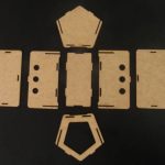 vector descargable para reproducir el diseño de una casa para perro de 10mm.  Utiliza tu máquina de corte CNC