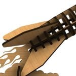 vector descargable para reproducir el diseño de un cohete.  Utiliza tu máquina de corte CNC para la realización de este proyecto.
