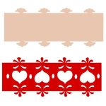 descargable para reproducir el diseño de Borde de cinta de corazones  Utiliza tu máquina de corte CNC para la realización de este proyecto.
