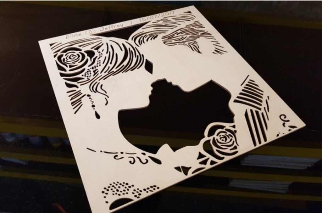 Decoración para boda — vector para corte CNC