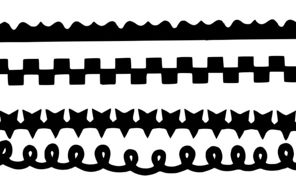 Bordes de estrella y espiral — vector para corte CNC