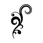 vector descargable para reproducir el diseño de un ornamento en forma de espiral.  Utiliza tu máquina de corte CNC