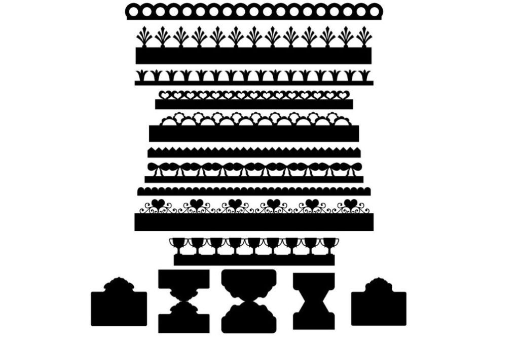Bordes decorativos diversos — vector para corte CNC