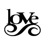 vector descargable para reproducir el diseño de un ornamento LOVE. Utiliza tu máquina de corte CNC