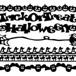 descargable para reproducir el diseño de  bordes de halloween  Utiliza tu máquina de corte CNC para la realización de este proyecto.