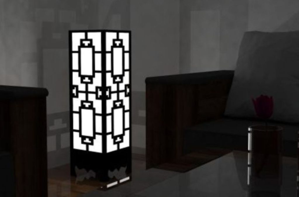 Lámpara esquinera rectangular — vector para corte CNC