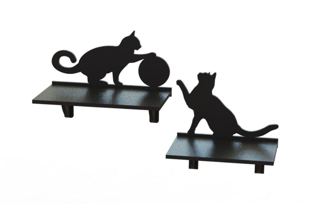 Repisas Gatos — vector para corte CNC