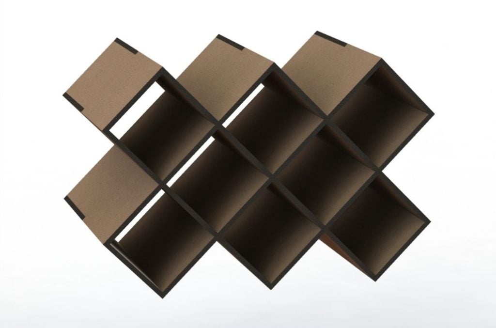 Estante para botellas — vector para corte CNC