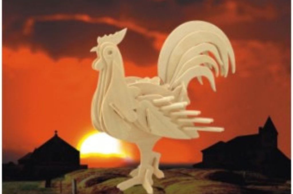 Gallo 3D — vector para corte CNC