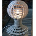 vector descargable para reproducir el diseño de una lámpara de escritorio redonda  Utiliza tu máquina de corte CNC