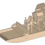vector descargable para reproducir el diseño de una lancha de aire.   Utiliza tu máquina de corte CNC para la realización de este proyecto.