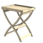 vector descargable para reproducir el diseño de una mesa de servicio.    Utiliza tu máquina de corte CNC para la realización de este proyecto.
