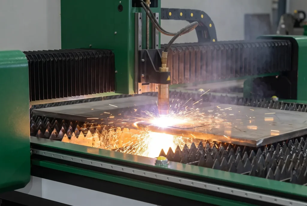 Corte plasma CNC de placa de acero inoxidable gruesa — Stanser