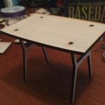 vector descargable para reproducir el diseño de una mini mesa.   Utiliza tu máquina de corte CNC para realizar este proyecto.