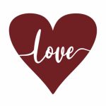 vector descargable para reproducir el diseño de un corazón LOVE.    Utiliza tu máquina de corte CNC para realizar este proyecto.