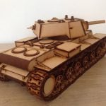 vector descargable para reproducir el diseño de un tanque de guerra.   Utiliza tu máquina de corte CNC para realizar este proyecto.