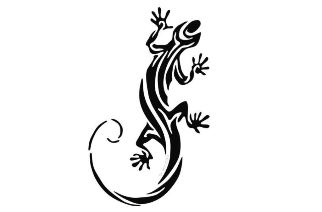 Lagartija — vector para corte CNC